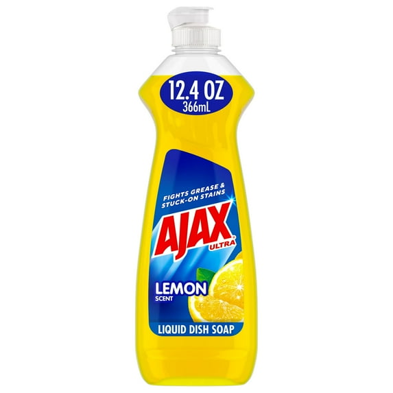 Ajax Ultra Super Degreaser Liquid Dish Soap, Lemon, 12.4 Oz, 2 Pack