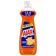 Ajax Ultra Triple Action Dishwashing Liquid Dish Soap, Orange Scent, 12.4 fl oz