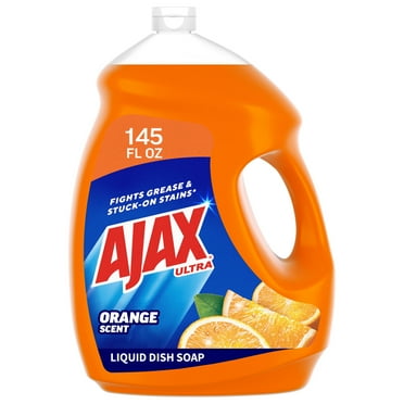 Ajax Ultra Triple Action Dishwashing Liquid Dish Soap, Orange Scent, 145 Fluid Ounce