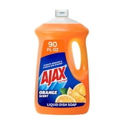 Ajax Ultra Liquid Dish Soap Orange Scent, Triple Action, 90 fl oz Bottle
