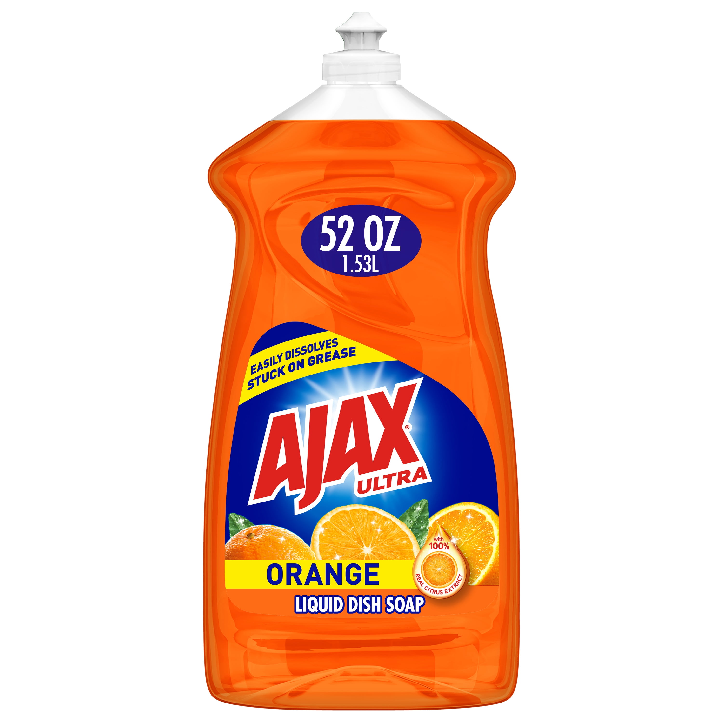Ajax Ultra Triple Action Liquid Dish Soap, Orange Scent 52 Fluid
