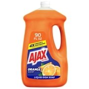 Ajax Ultra Triple Action Liquid Dish Soap Refill, Mess-Free Cap, Orange Scent, 90 fl oz