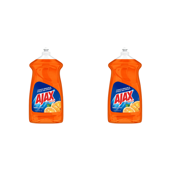 Ajax Ultra Triple Action Orange Dish Liquid (52 fl oz x 2 ) - 2 Pack bottles