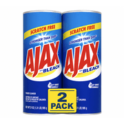 Ajax with Bleach Scratch Free Powder Cleanser, 21 oz Canisters, 2 Pack