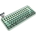 thumbnail image 1 of Ajazz 308i Retro Wireless Bluetooth Silent Computer Keyboard with Round Punk Compact 84 keys, Lightweight, Matte Texture, Typewriter Design, Cute Magnetic Cat Ornaments for PC, Laptop - Green, 1 of 9