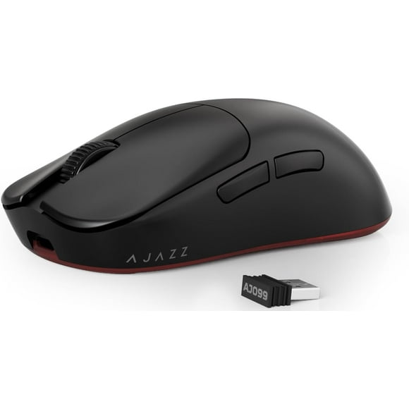 Ajazz AJ099 Superlight Wireless Gaming Mouse, Ergonomic 54g Ultra Lightweight 2.4Ghz/Wired Computer Mouse, PAW3311 12000 DPI Optical Sensor, 200Hrs Battery Programmable Buttons for WIN/MAC PC Gamers
