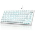 thumbnail image 1 of Ajazz AK820 Knob Control Wired Gaming Keyboard with Kepcap Puller, White, 1 of 8
