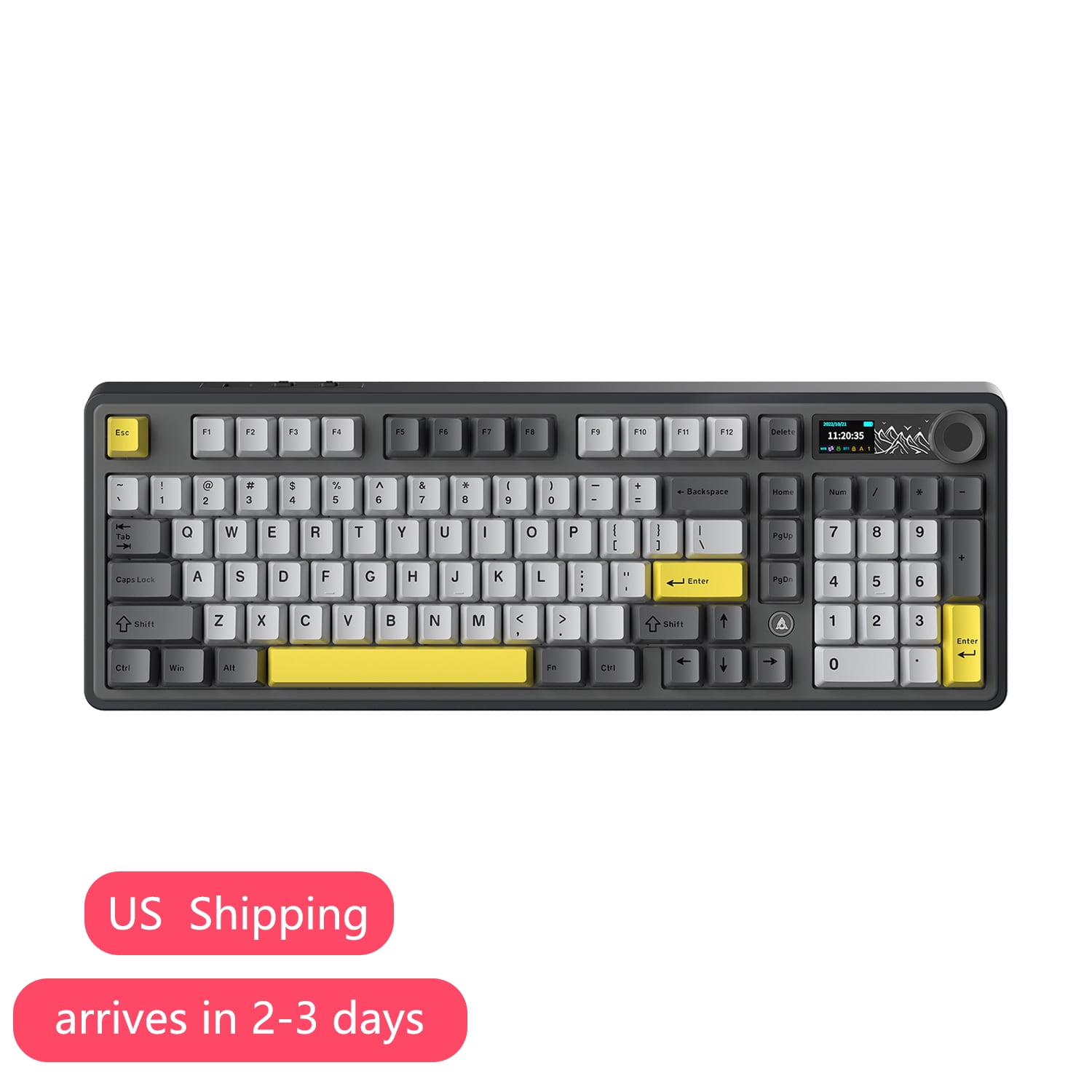 Ajazz AK980 Gasket-Mounted Wireless Gaming Keyboard, 87 Keys