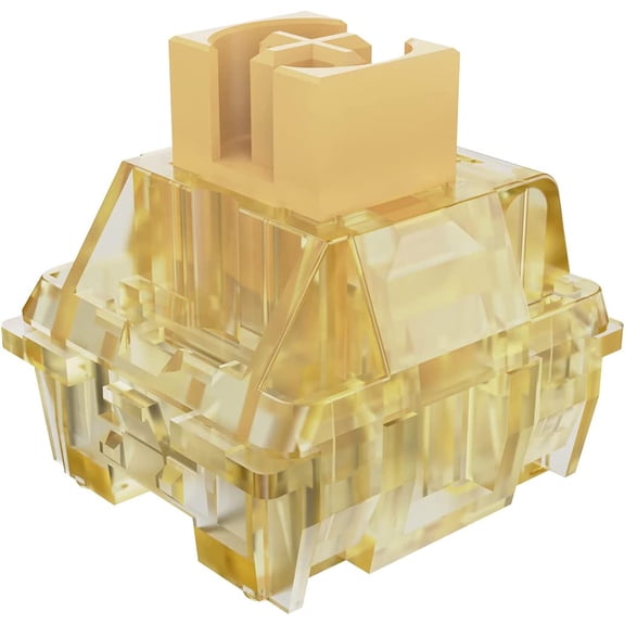 Ajazz AS Royal Yellow Pre-Lubed Linear Switches for Mechanical Keyboard, 3 Pin 45gf -45 PCs