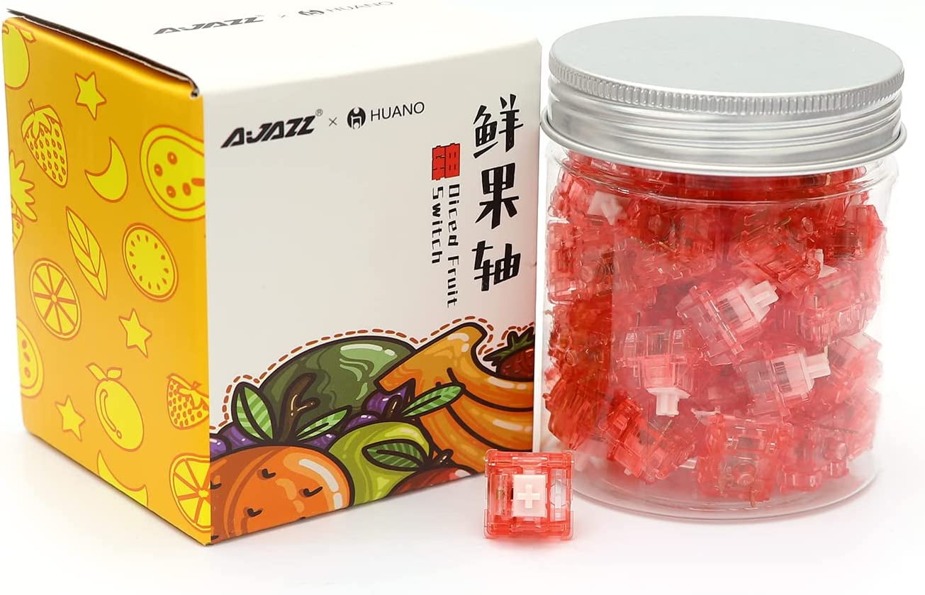 Ajazz Diced Fruit Peach Switch, Pre-Lubed Linear Switches for