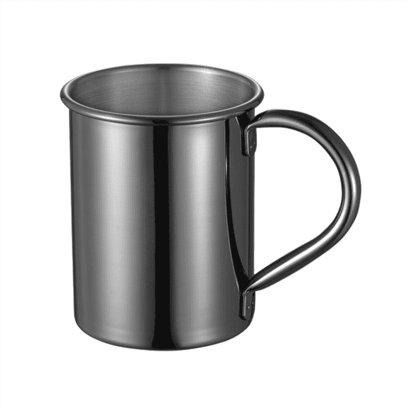 Ajhhao 430ml 304 Stainless Steel Coffee Mug, Stainless Steel Cup With Handle, Shatterproof Metal Mug For Household, Camping, Office, And Outdoor - Durable, Perfect For Hot And Cold Drinks Black