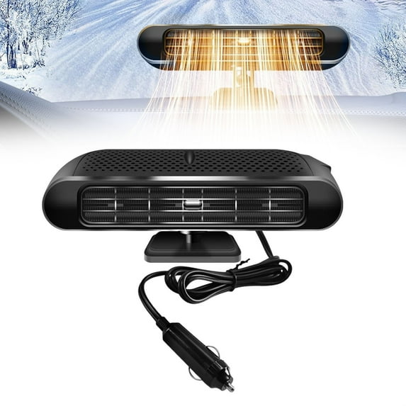 Ajhhao Car Heater, 2 in 1 Portable Car Heater, Fast Heating, Quickly Defrost, Defogger Demister Heat Cooling Fan, Auto Dryer Windshield Defroster, Portable Heater For Car Silver