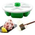 thumbnail image 1 of Ajhhao Onigiri Mold Set Onigiri Press Rice Mold Once Quickly Make 6pcs Triangle Onigiri, Multifunctional Onigiri Mold for Making and Storing Sushi Rice Ball Mold Green, 1 of 8