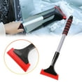 thumbnail image 1 of Ajhhao Portable Ice Scrapers for Car Windshield, Frost Snow Removal Tools with Comfortable Foam Grip, Silicone Car Ice Scraper, Anti-Scratch Glass, Winter Car Accessories for Window Red, 1 of 7