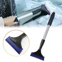 Ajhhao Portable Ice Scrapers for Car Windshield, Frost Snow Removal Tools with Comfortable Foam Grip, Silicone Car Ice Scraper, Anti-Scratch Glass, Winter Car Accessories for Window Blue