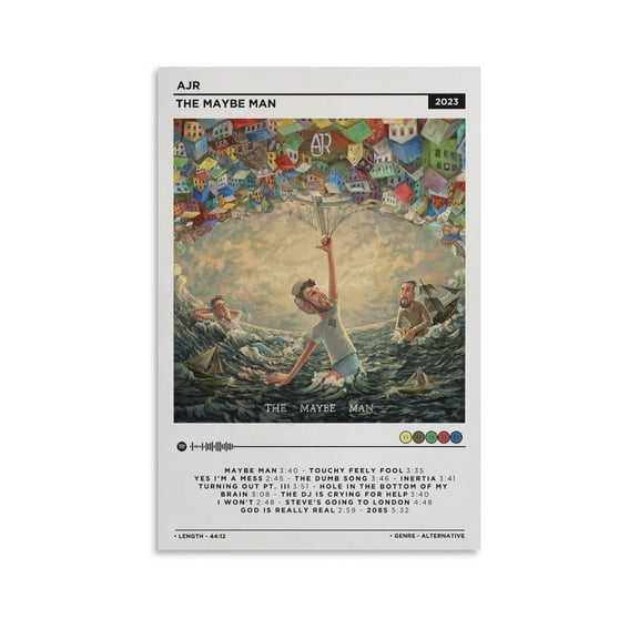 Ajr The Maybe Man 1 Canvas Poster Wall Decorative Art Painting Living Room Bedroom Decoration Gift