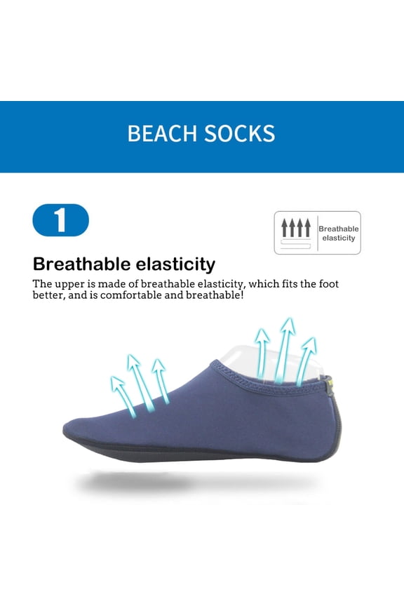 Ankle Socks, Men'S And Women'S Water Socks Barefoot Speed Dry Anti-Skid Yoga, Gray