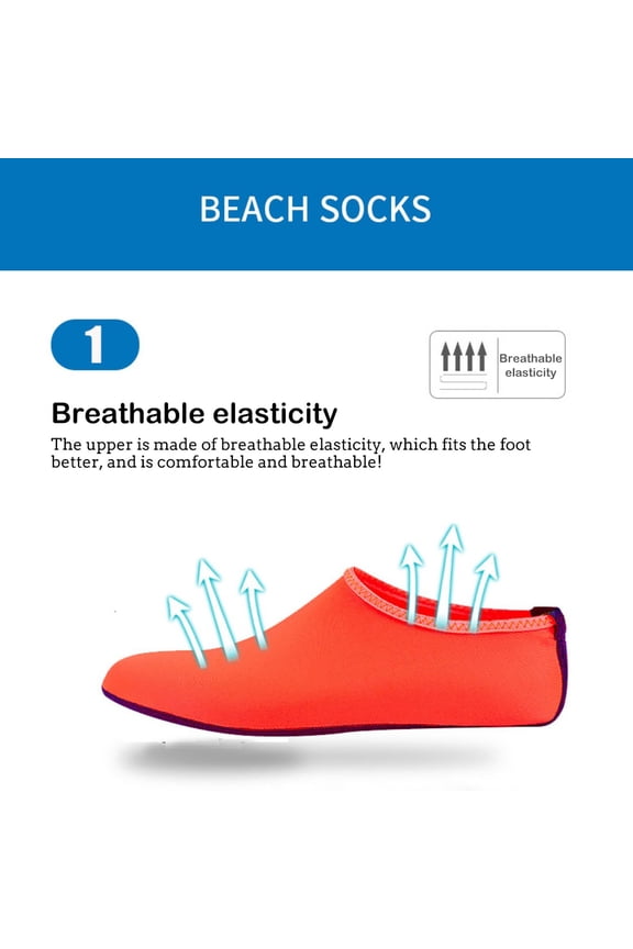 Ankle Socks, Men'S And Women'S Water Socks Barefoot Speed Dry Anti-Skid Yoga, Orange