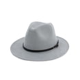 thumbnail image 1 of Ajshakl Beach Hat, Women'S Wool Felt Outback Hat Panama Wide Brim Women Belt Buckle Fedora, White, 1 of 1