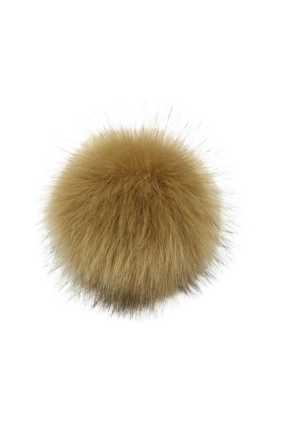 Hair Rope, Diy Knitting Hats Accessires-Faux Fake Fur Pom Ball With Press Button