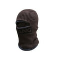 thumbnail image 1 of Ajshakl Hair Scarf For Men, Ski For Men Winter Knitted Full Face Hats 1 Hole Fleece Women, Brown, 1 of 3