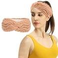 thumbnail image 1 of Ajshakl Headband For Washing Face, Womens Winter Headbands Fuzzy Fleece Lined Ear Warmer Cable Knit Thick Warm Crochet Headband Gifts, Pink, 1 of 4