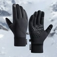 thumbnail image 1 of Ajshakl Heated Gloves For Men, Q802 Winter Zipper Touchscreen Windproof Warm Waterproof Cycling Sports Plush Ski Gloves, Black, 1 of 7