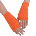 thumbnail image 1 of Ajshakl Heated Gloves For Men, Women Girl Knitted Arm Fingerless Warm Winter Gloves Soft Mitten Or, Orange, 1 of 3