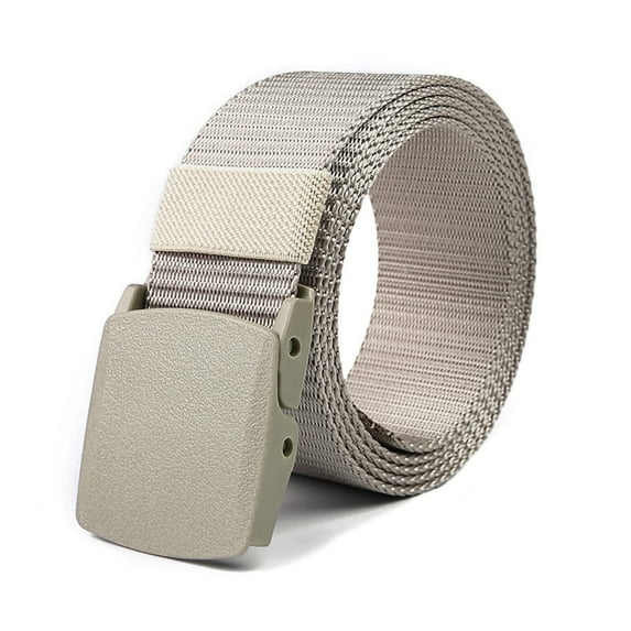 Ajshakl Men'S Belts, Mens Adult Unisex Canvas Quick Release Buckle Outer Belt Men'S Outdoor Training, Beige