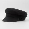thumbnail image 1 of Ajshakl Mens&nbsp;Hats, Cotton Navy Hat Women'S Versatile British Beret, Black, 1 of 3