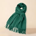 thumbnail image 1 of Ajshakl Neck Scarf For Women, Fleece Solid Color Imitation Scarf Versatile Warm Shawl, Green, 1 of 3