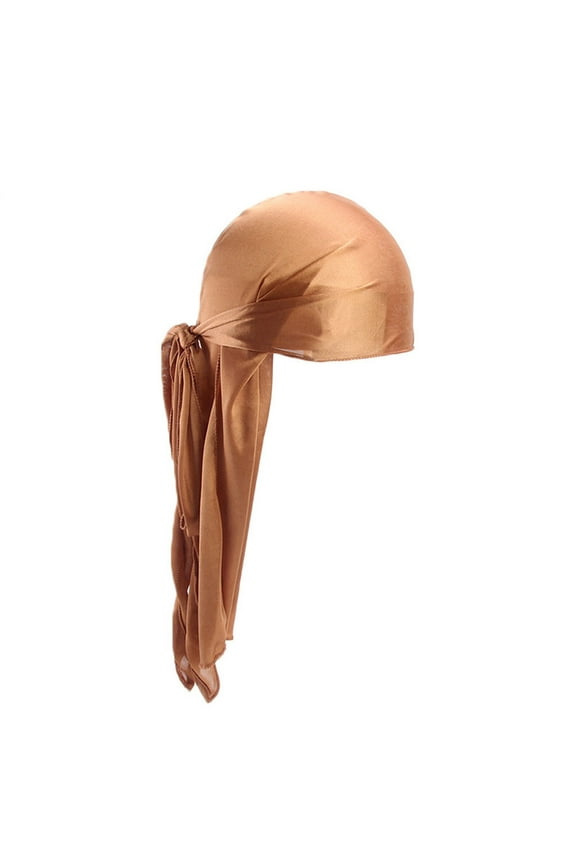 New Years Headband, Men/Women Silk Polyester Bandana Hat Durag Rag Tail Headwrap Headwear Gift, Yellow