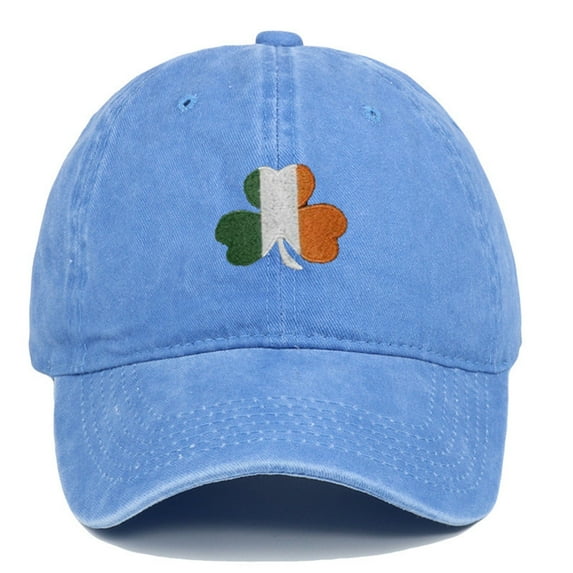 Ajshakl St Patricks Day Womens Baseball Caps, Irish Vintage Baseball Cap Embroidered Cotton Adjustable Distressed Dad Hat, Blue