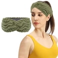 thumbnail image 1 of Ajshakl Workout Headbands For Women, Womens Winter Headbands Fuzzy Fleece Lined Ear Warmer Cable Knit Thick Warm Crochet Headband Gifts, Green, 1 of 4