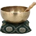 thumbnail image 1 of Ajuny Buddhist Bowl Music Brass Himalayan Sound Healing Singing Bowl Large for Meditation Long Lasting Great Sound 20.32x9.5 Cm, 1 of 1