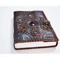thumbnail image 1 of Ajuny Handmade Leather Bound Journal Writing Stone Notebook Lockable 8x6", 1 of 5