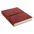 thumbnail image 1 of Ajuny Leather Journal Diary Handmade Paper Writing Notebook 200 Unline Pages Vintage Travel Artist Sketch Diary Gift 8x6 inch, 1 of 7