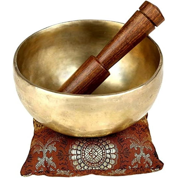 Ajuny Meditation Singing Bowl Tibetan Music Alternative Healing Therapy With Sound And Vibration Touch Bell Metal 6 Inch