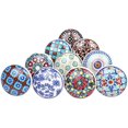 thumbnail image 1 of Ajuny Set Of 10 Ceramic Knobs Multi Color for Dresser Drawers Cabinet Kitchen Cupboard, 1 of 4