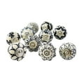 thumbnail image 1 of Ajuny Set of 20 Ceramic Knobs Black White for Door Handle Dresser Drawers Kitchen Cabinet Chest Hand Painted Cupboard Pull Knob, 1 of 7