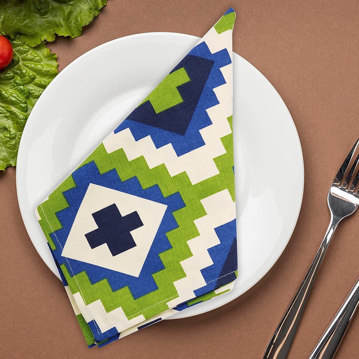 Ajuny Set of 6 Cotton Cloth Dinner Napkins Washable 20x20 inch for ...