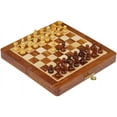 thumbnail image 1 of Ajuny Wood Magnetic Chess Set with Folding Game Board with Storage, 1 of 5