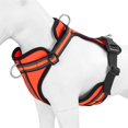 thumbnail image 1 of Ajustable Mesh Breathable Dog Harness - Reflective Webbing, Lightweight No Pull Harness with 3 Fast-Release Buckles for Dogs Walking, Running and Outdoor Adventures, Orange L, 1 of 11
