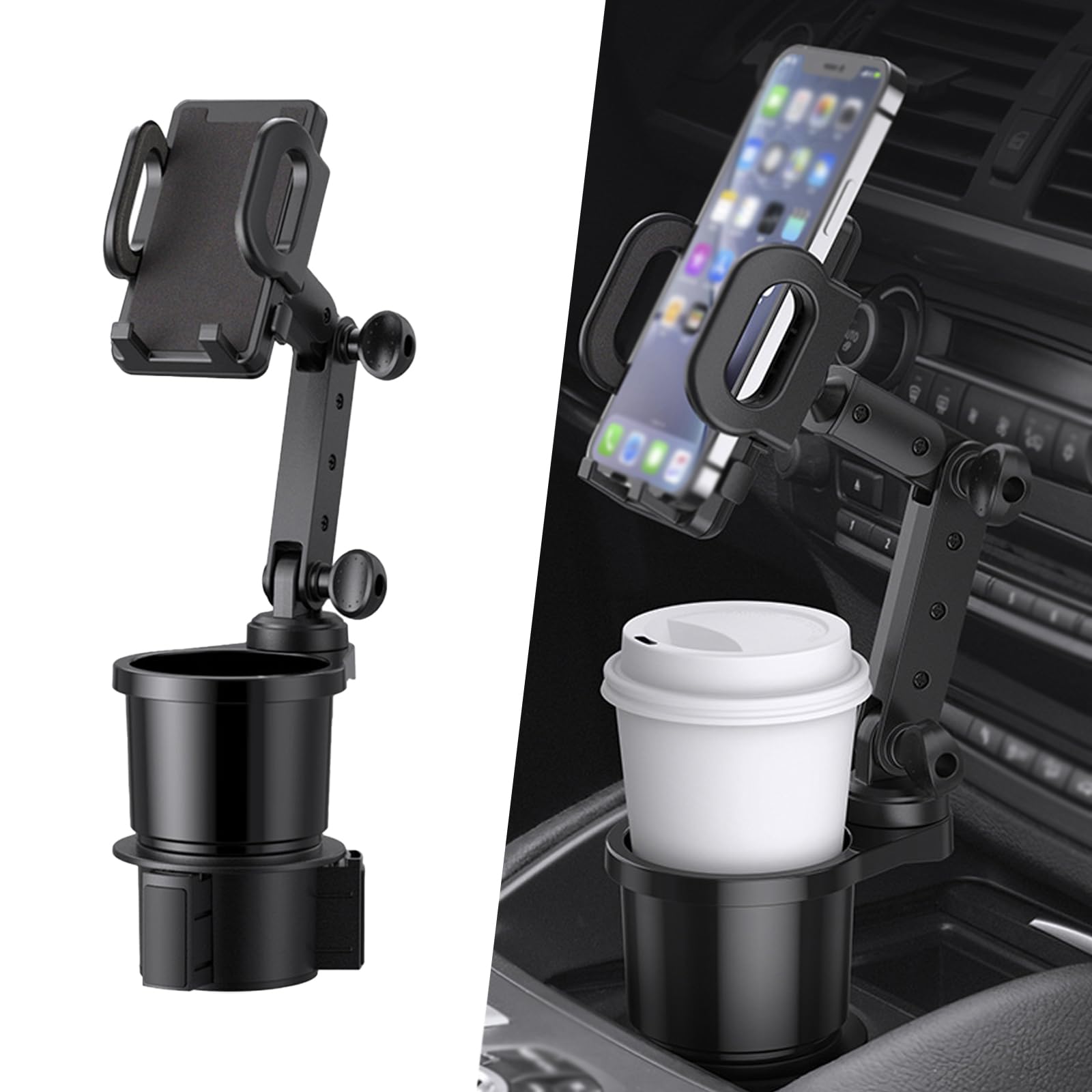 Ajxn 1 PC Car Cup Holder Phone Mount, Universal Adjustable Cup Holder