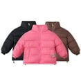 thumbnail image 1 of Ajziojiro Boys Girls Winter Warm Fleece Puffer Coats Jacket for Kids Toddler Unisex Padded Thickened Cotton Jacket Short Puffer Down Cotton Coats Outwear 2-8 Years, 1 of 6
