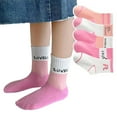 thumbnail image 1 of Ajziojiro Kids Boys Girls Socks for Toddler Student Cotton Sport Socks School Daily Crew Socks 1-12Y Child Baby Girls Boys Fall Socks 5 Pairs, 1 of 7