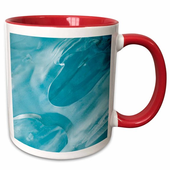 3drose, Ak, Inside Passage, Natural Patterns in Glacial Ice - Us02 Tdr0094 - Trish Drury, 11oz Two-tone Red Mug