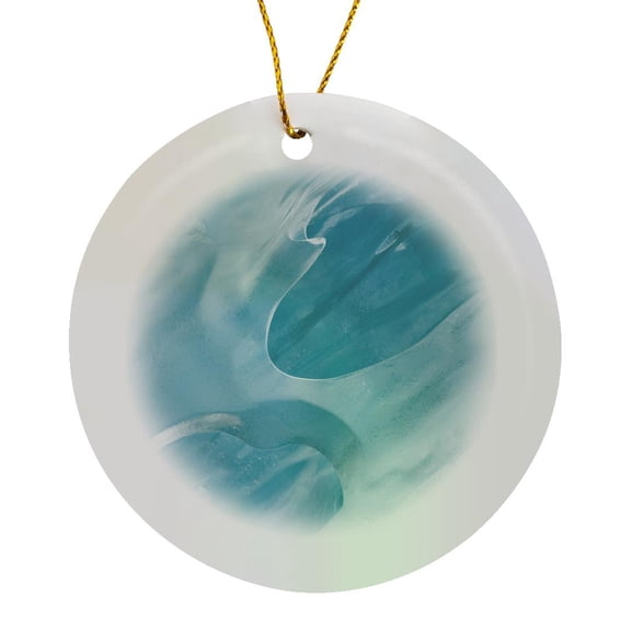 3drose, Ak, Inside Passage, Natural Patterns in Glacial Ice - Us02 Tdr0094 - Trish Drury, Circle Porcelain Ornament