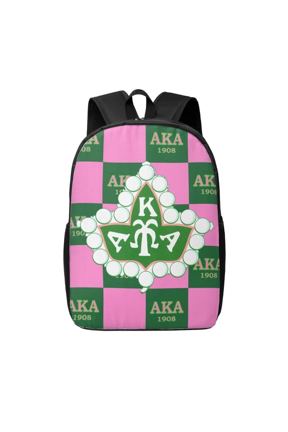 Aka Sorority Gifts For Women Backpack Laptop Bag Unisex Daypack Bookbag Satchel Rucksack Adjustable Travel Bag 17 Inches