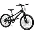thumbnail image 1 of Akaber 20" Kids Mountain Bike for Kids 6-12, 7 Speeds Drivetrain, Girls Bike with Suspension Fork, Dual-Disc Brake, Anti-Slip Butyl Tires, Black, 1 of 9